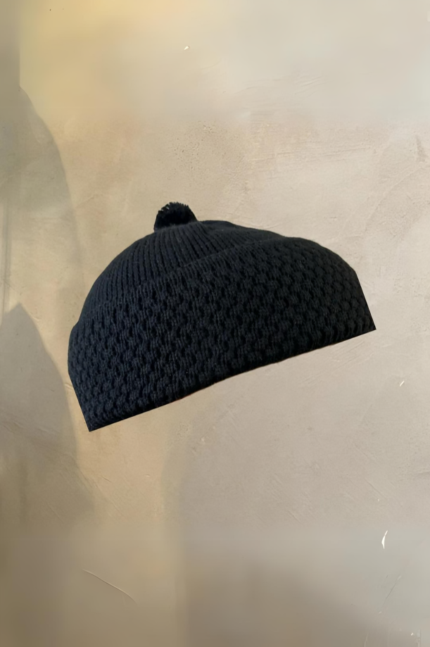 Black Moroccan Beanie Hat