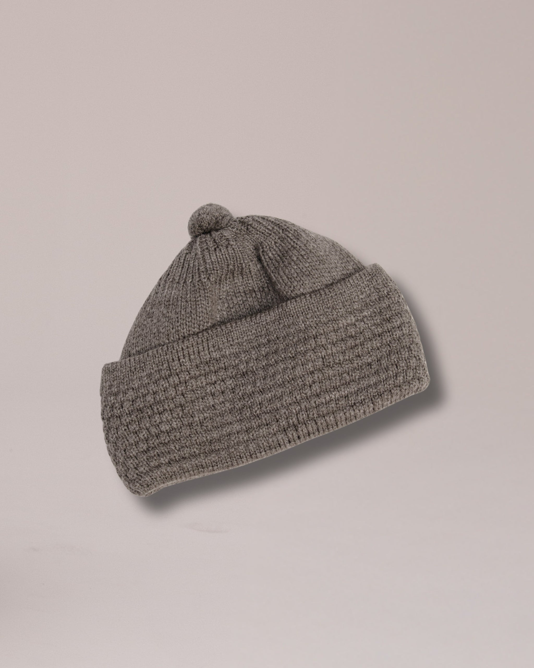 Grey Moroccan Knitted Beanie Hat