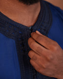 Midnight Navy Moroccan Thobe (Kaftan)