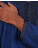 Midnight Navy Moroccan Thobe (Kaftan)