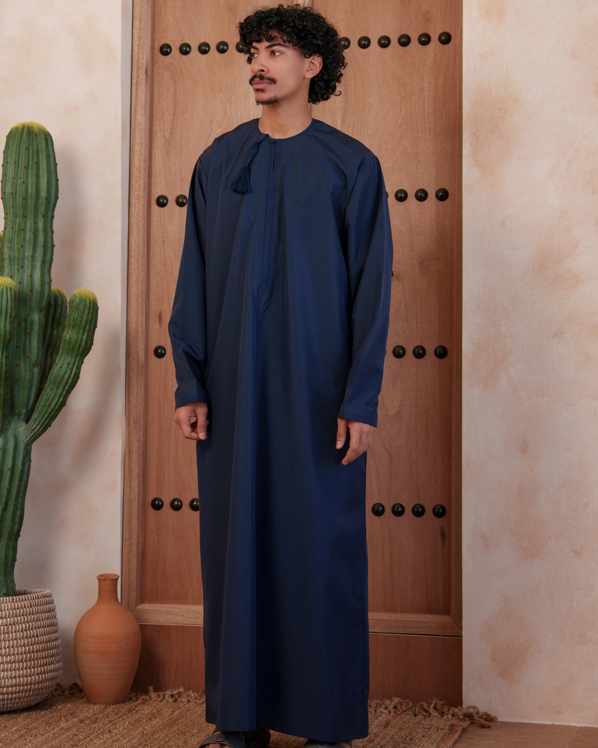 Navy Blue Omani Thobe