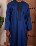 Midnight Navy Moroccan Thobe (Kaftan)