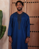 Midnight Navy Moroccan Thobe (Kaftan)