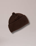 Moroccan knitted beanie in Dark Brown