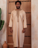 Royal Beige Moroccan Thobe (Kaftan)