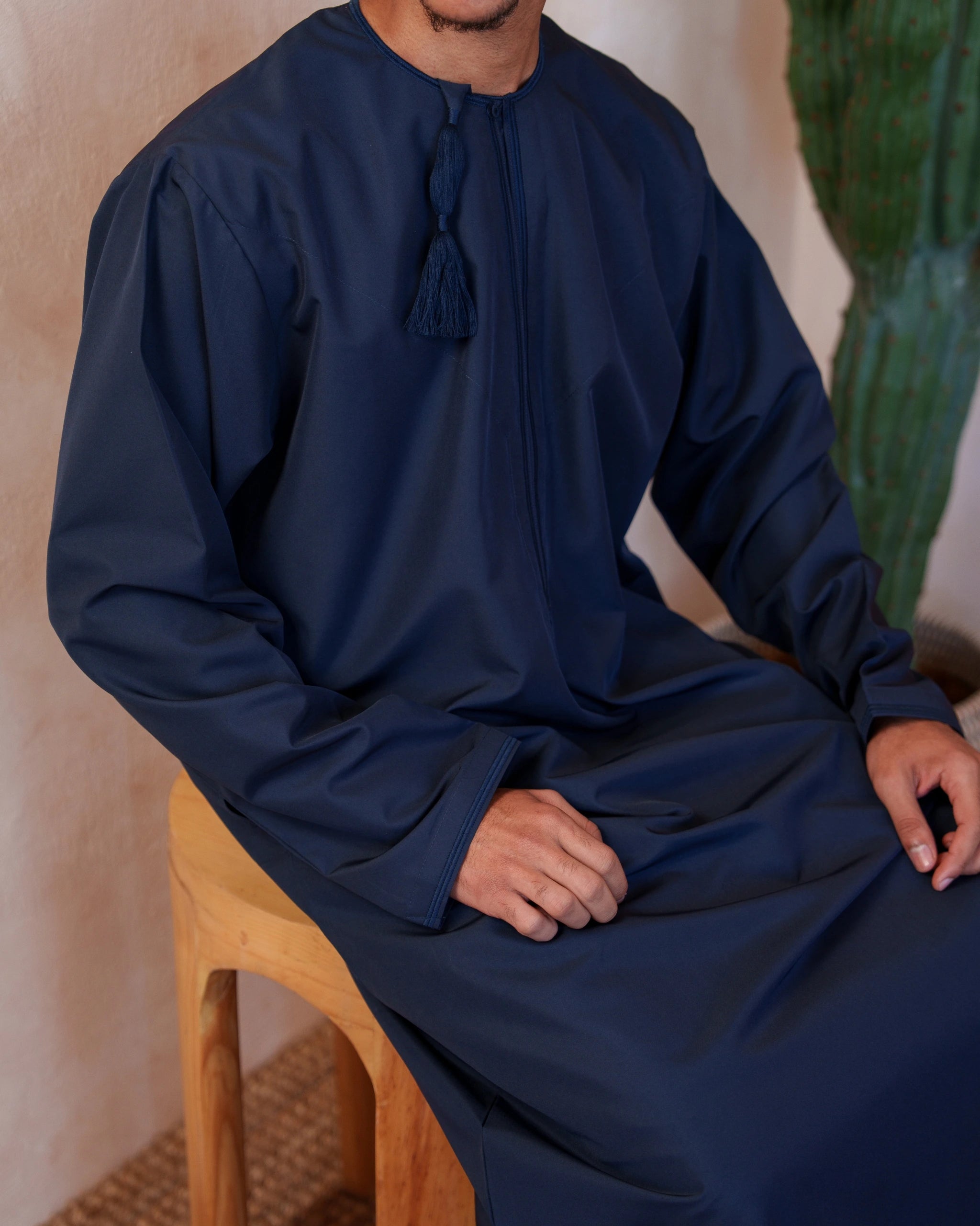 Navy Blue Omani Thobe