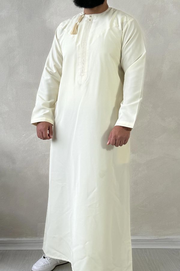 Serene Cream Omani Thobe | Men's Omani Thobe | Al-Layth