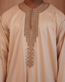 Royal Beige Moroccan Thobe (Kaftan)