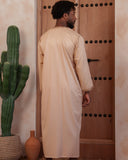 Royal Beige Moroccan Thobe (Kaftan)