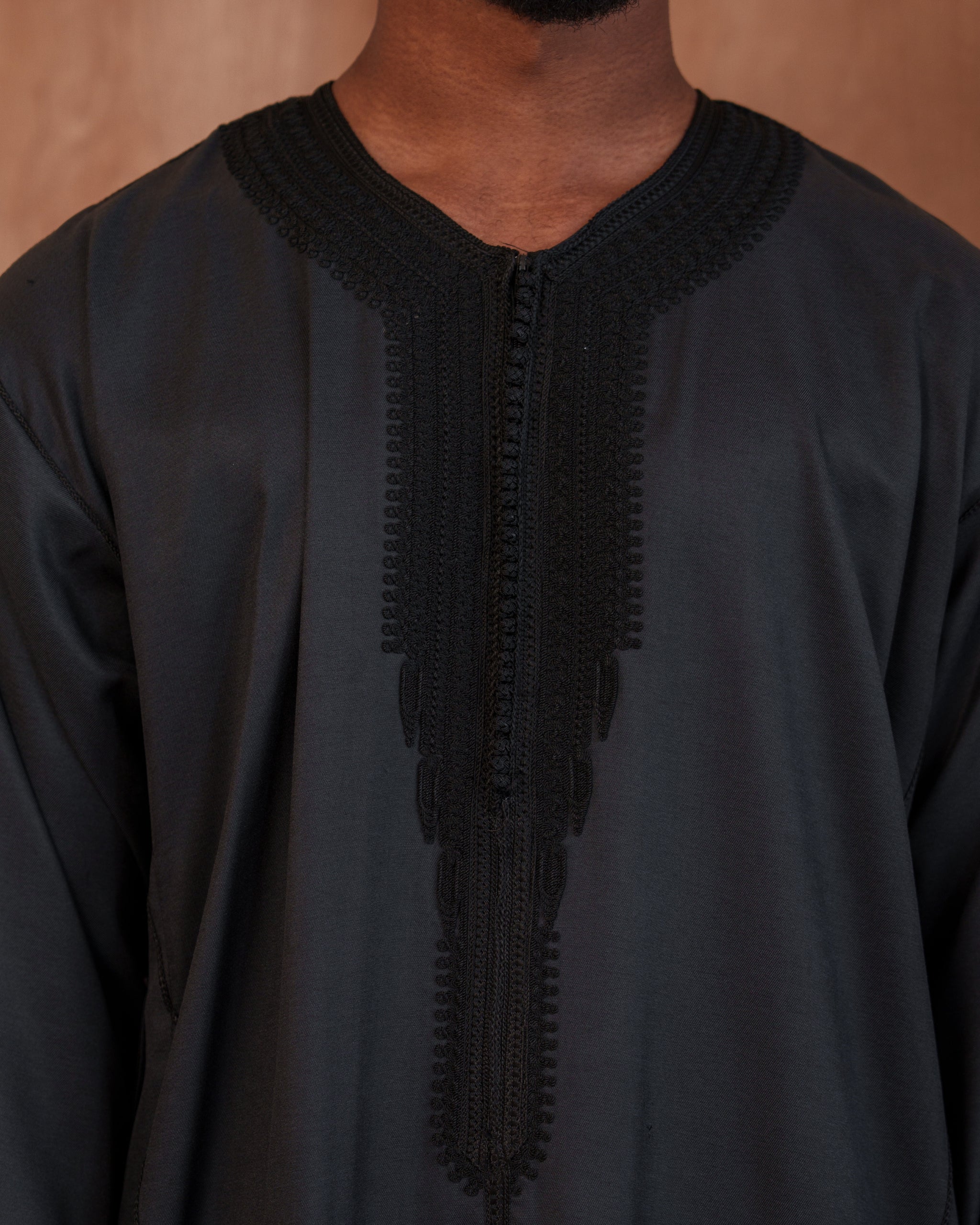Triple Black Moroccan Kaftan