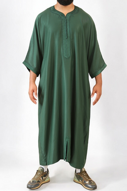 Collection of Emerald Green Luxe Thobe in a gallery layout
