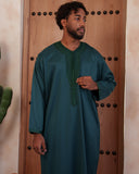 Emerald Green Moroccan Thobe (Kaftan)