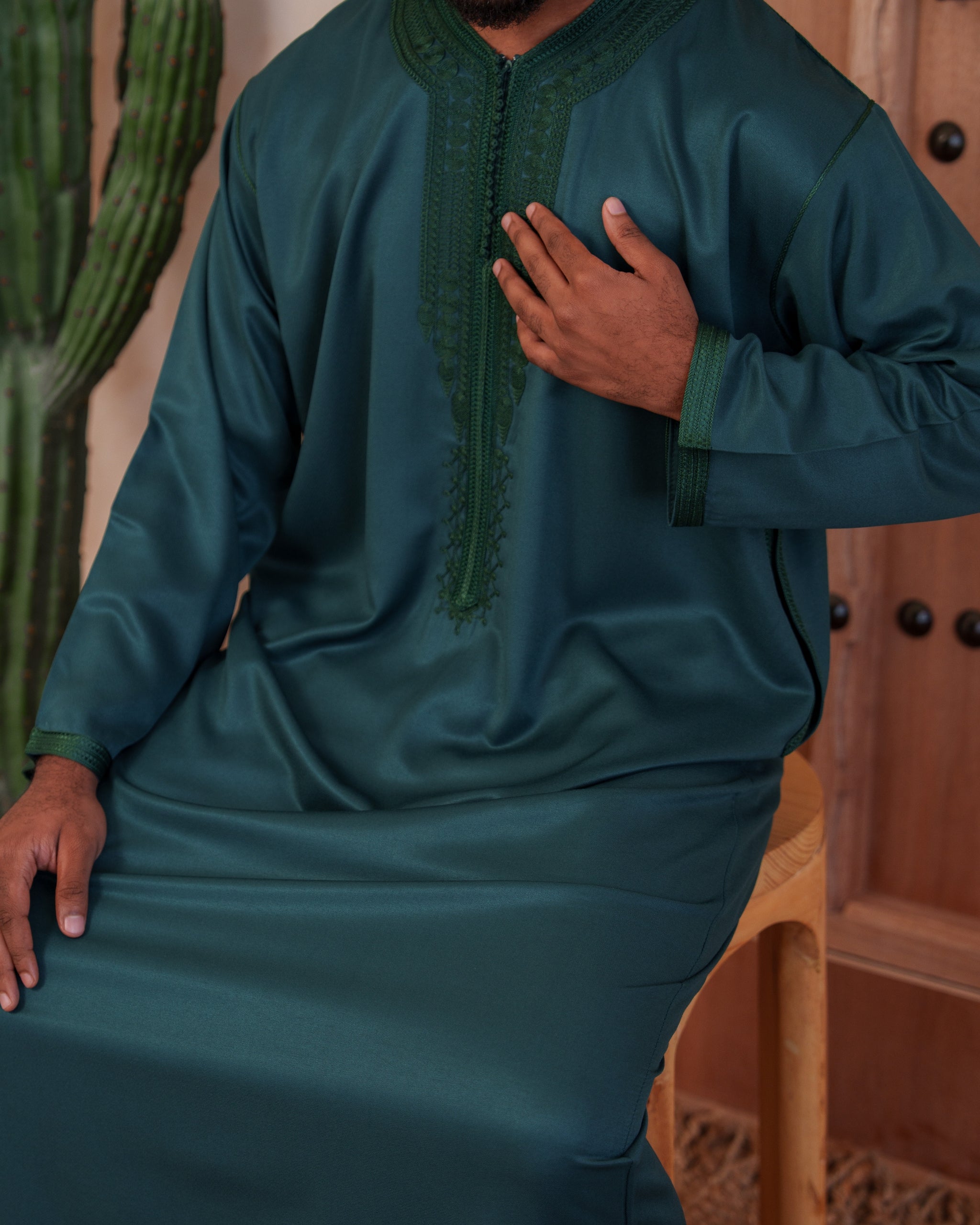 Emerald Green Moroccan Kaftan