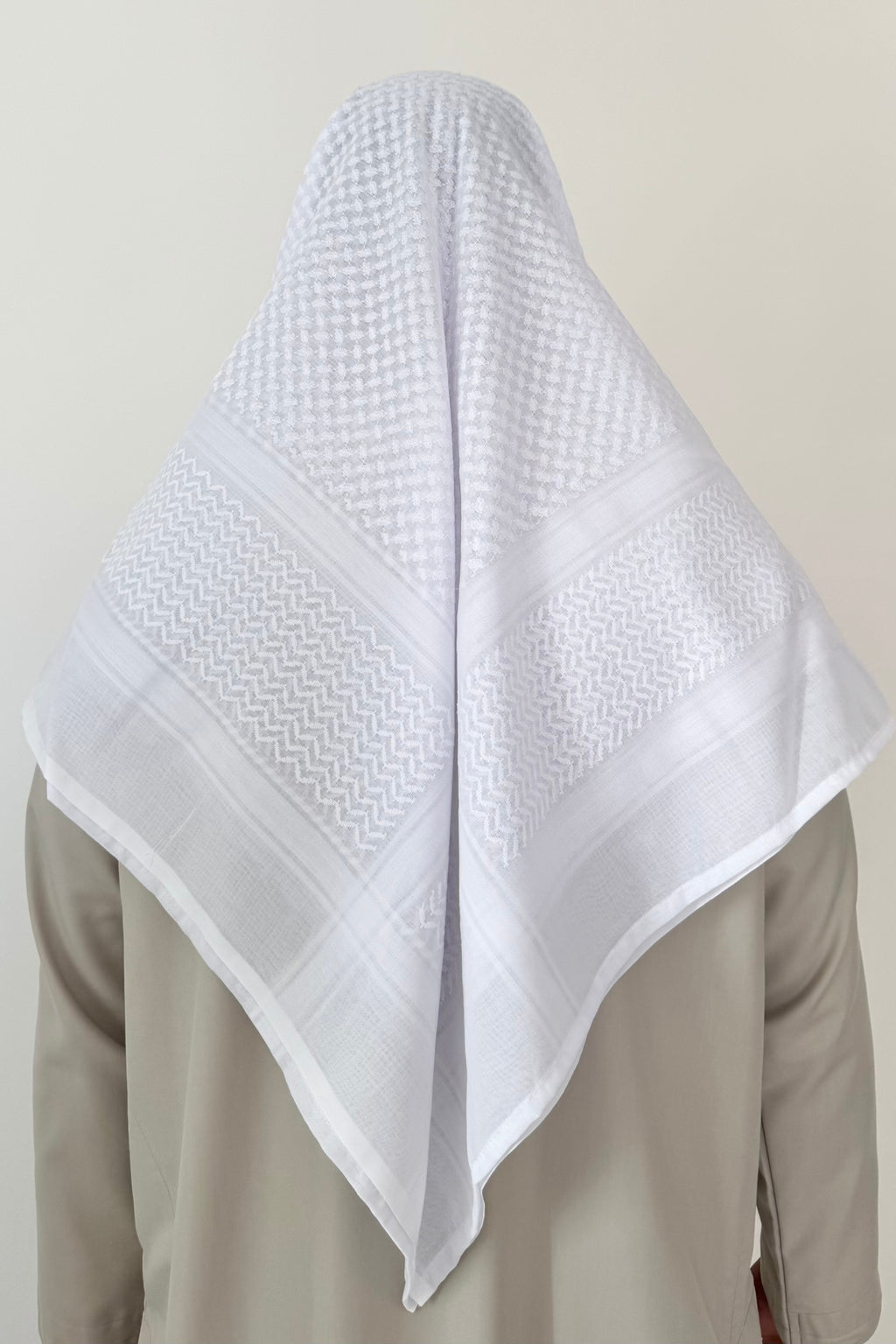 White Shemagh Scarf | Shemagh Head Wrap | Al-Layth