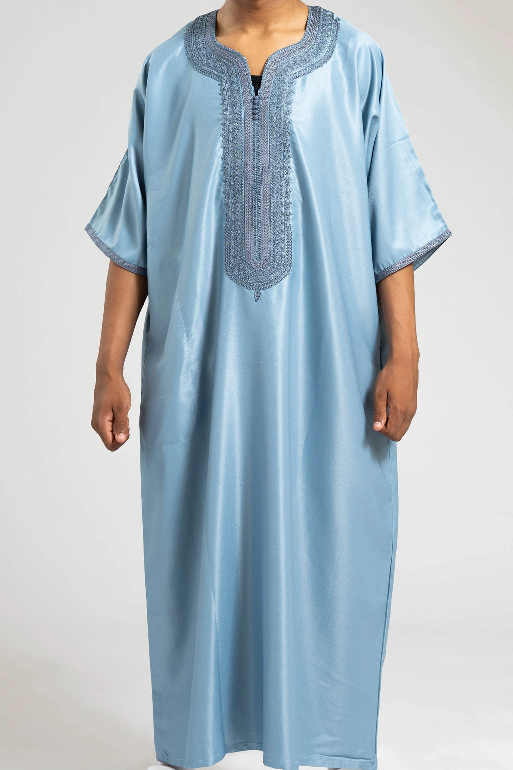 Baby Blue Moroccan Thobe | Blue Moroccan Thobe | Al-Layth