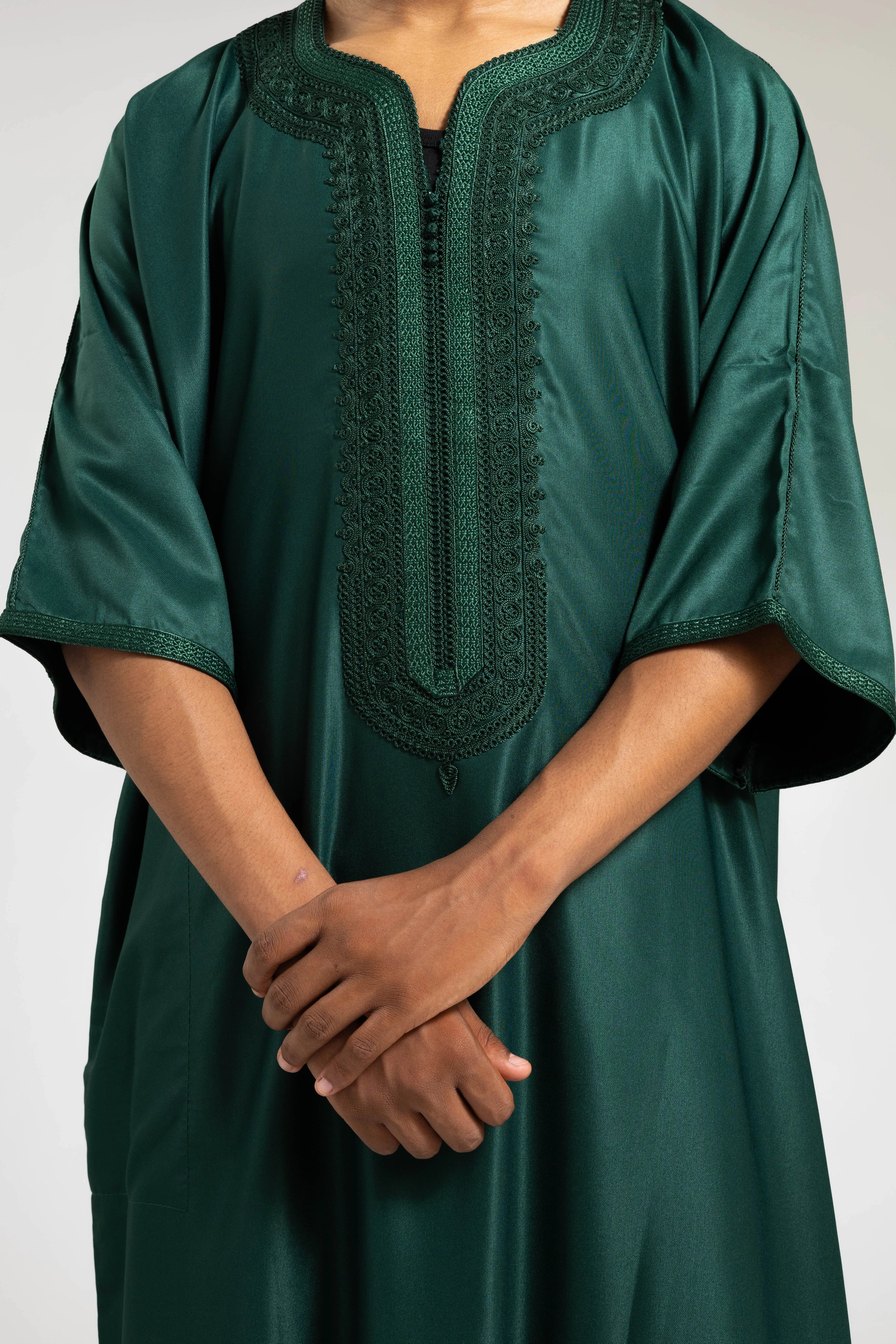 Green Moroccan Thobe | Forest Green Thobe | Al-Layth