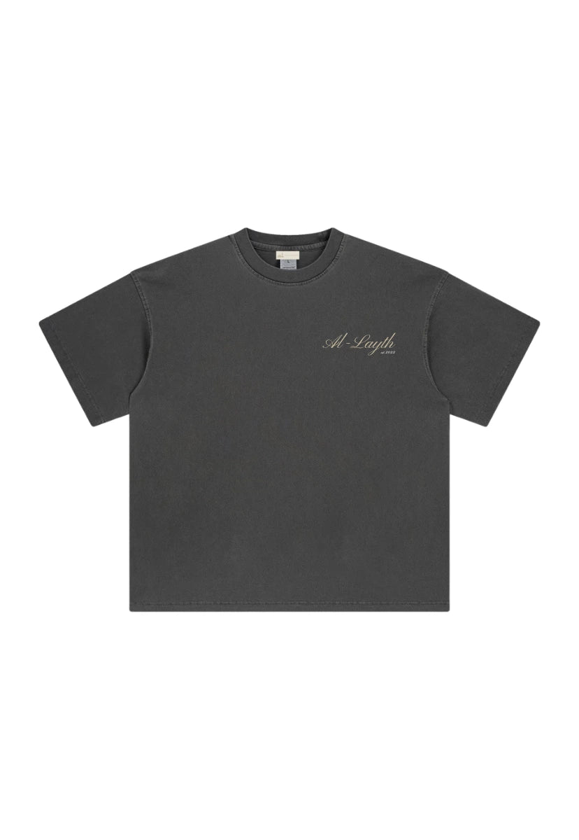 Collection of Oversized Crew Neck T-Shirt | Ash Grey T-Shirt | Al-Layth in a gallery layout