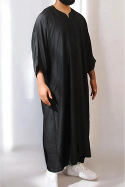 Collection of Black Luxe Thobe in a gallery layout