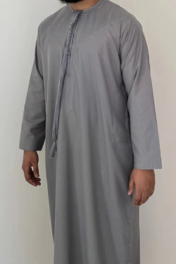 Collection of Men's Emirati Thobe | Steel Blue Thobe | Al-Layth in a gallery layout