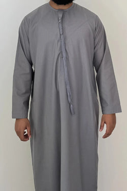 Collection of Men's Emirati Thobe | Steel Blue Thobe | Al-Layth in a gallery layout