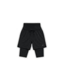Black M-Flex Awrah Shorts flat lay