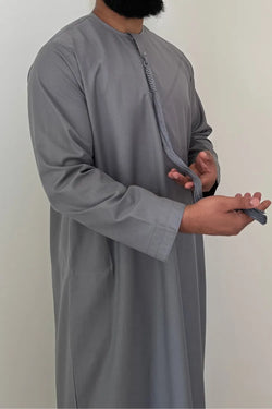 Collection of Men's Emirati Thobe | Steel Blue Thobe | Al-Layth in a gallery layout